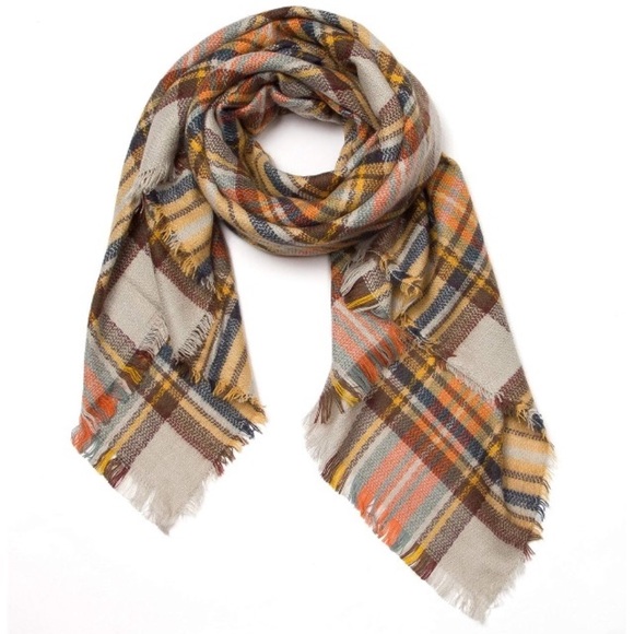 🍍 Pineapple Plaid Ultra Plush Plaid Blanket Scarf - Picture 6 of 8